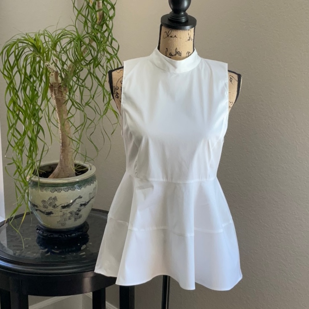 Zara High-neck Peplum Top | NWT